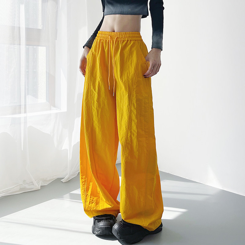 2025早秋新款阔腿裤女大码胖mm显瘦遮肉弯刀休闲松弛感工装运动裤,淘宝优惠券,粉丝福利购,淘宝优惠卷