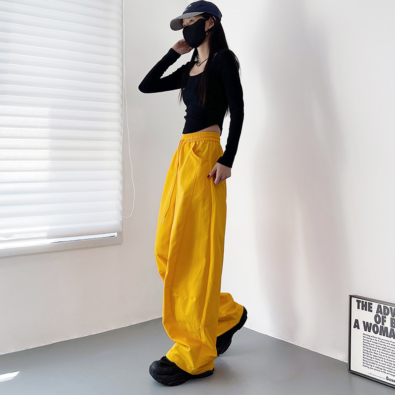 白色大码松弛感宽松显瘦阔腿裤女秋季新款胖mm梨形身材休闲运动裤,淘宝优惠券,粉丝福利购,淘宝优惠卷