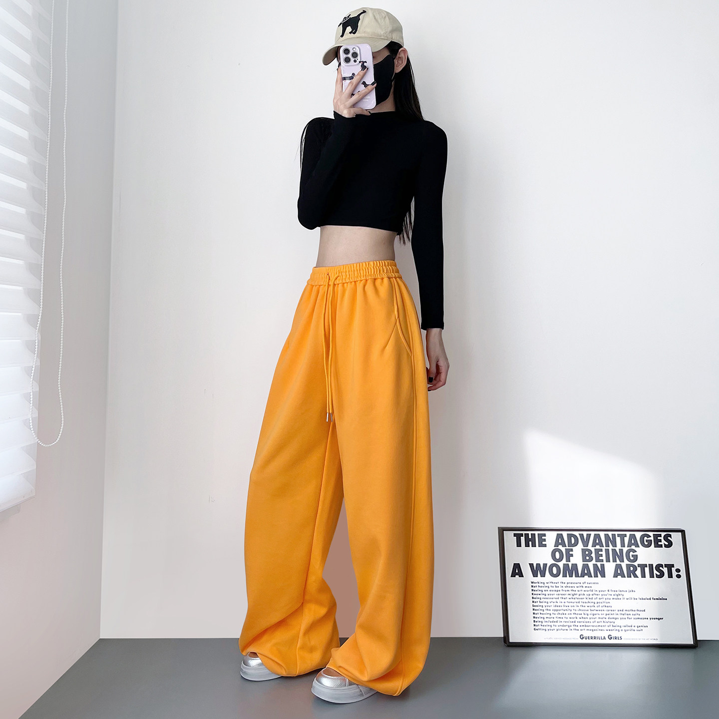 大码高腰宽松显瘦阔腿裤女春季新款胖mm显瘦酷飒拽姐休闲运动卫裤,淘宝优惠券,粉丝福利购,淘宝优惠卷