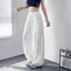 Mi slightly plus size fat mm summer slimming casual wide leg pants