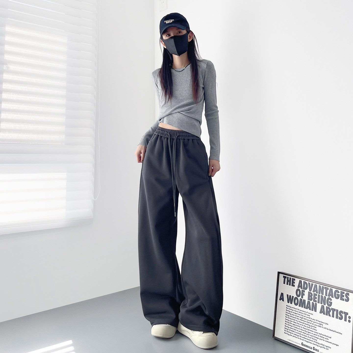 大码运动香蕉裤卫裤女冬季新款胖mm显瘦200斤松弛感直筒阔腿裤子,淘宝优惠券,粉丝福利购,淘宝优惠卷