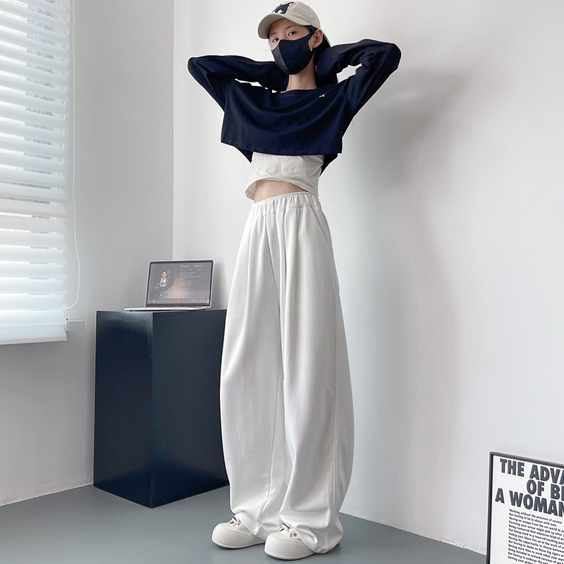 梨型身材显瘦遮肉运动阔腿裤女2025秋季新款慵懒风微胖拖地山本裤,淘宝优惠券,粉丝福利购,淘宝优惠卷