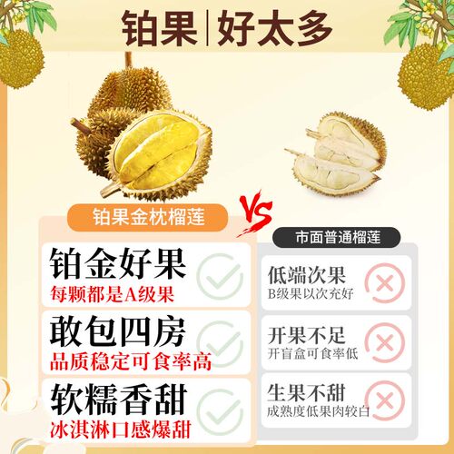 顺丰泰国金枕榴莲进口新鲜水果一级整箱应季整箱包邮巴掌肉旗舰店 - 图1