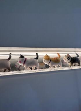 冰箱顶上面的摆件招财猫咪桌面摆件玄关装饰客厅电视柜桌面装饰品