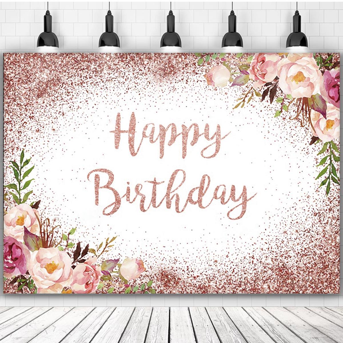 Happy Birthday Backdrop Banner Large Black Gold Balloon Star - 图2