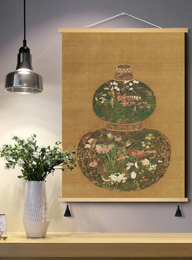 葫芦挂画南洋中古风福禄装饰画餐厅玄关客厅书房茶室复古招财壁画