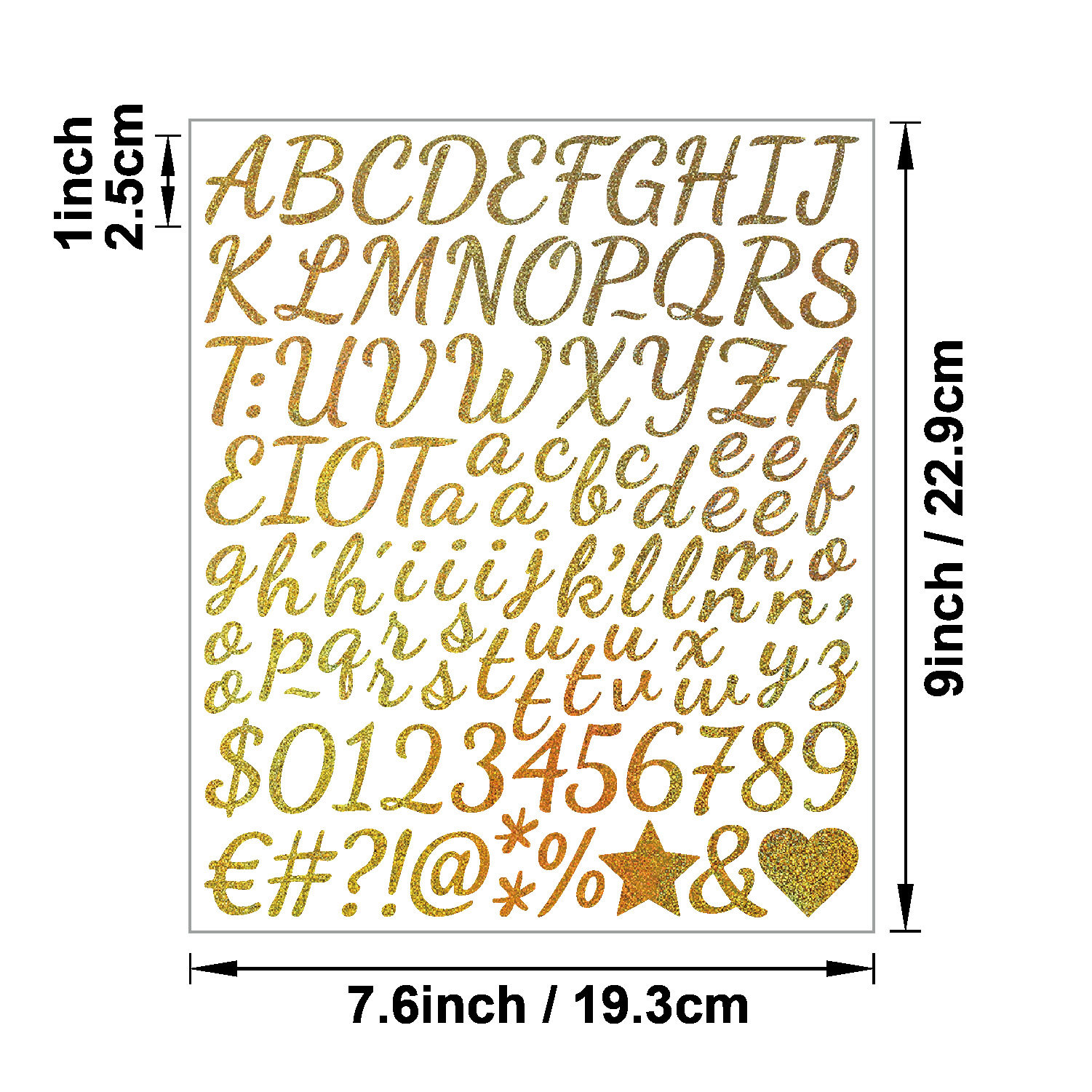 1英寸手写金沙字母贴纸自粘闪光毕业帽装饰手工艺礼品diy字母贴纸,淘宝优惠券,粉丝福利购,淘宝优惠卷