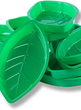 夏威夷热带风格热带树叶形状食物托盘 龟背叶食物餐盘 派对装饰