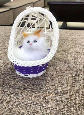 厂家直销吊篮猫仿真动物景区吊兰兔子热卖工艺品创意玩具挂件宠物