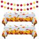 Thanksgiving Theme Party Supplies Turkey Pumpkin Maple Leaf Holiday Party Table Cloth One Time Tablecloth Decoration