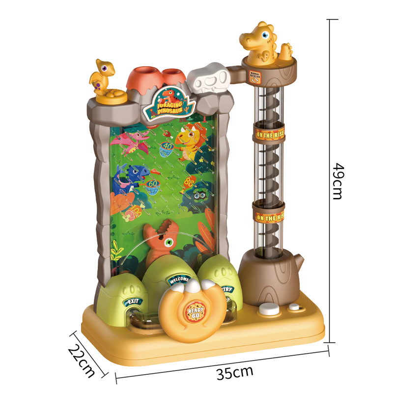 恐龙豆豆接球机儿童电动桌游戏专注力训练益智亲子互动玩具接珠子 - 图2