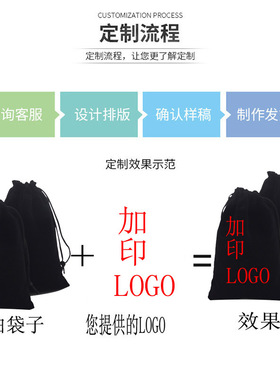 工厂直销黑色绒布袋首饰小布袋天鹅绒束口袋植绒布抽绳饰品袋现货