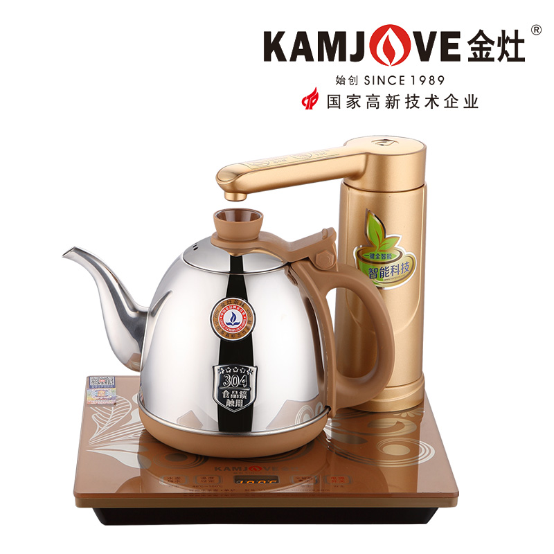 KAMJOVE/金灶 V1全智能自动上水电水壶不锈钢金色电热电茶炉家用-图3