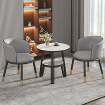 Nordic Hotel Balcony Reception Talks A Table Two Chairs Combine Casual Minima Milk Tea Shop Small Round Table And Chairs Three Sets