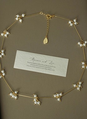 月光曲~小珍珠设计感耳环项链