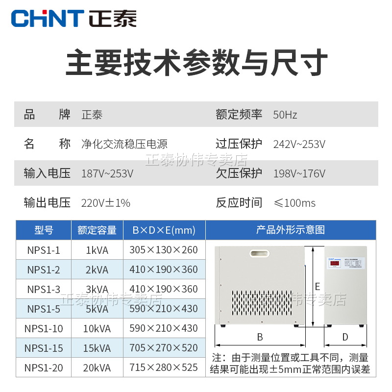 正泰稳压器220v单相高精度全自动精密净化交流稳压电源电压稳定器-图1