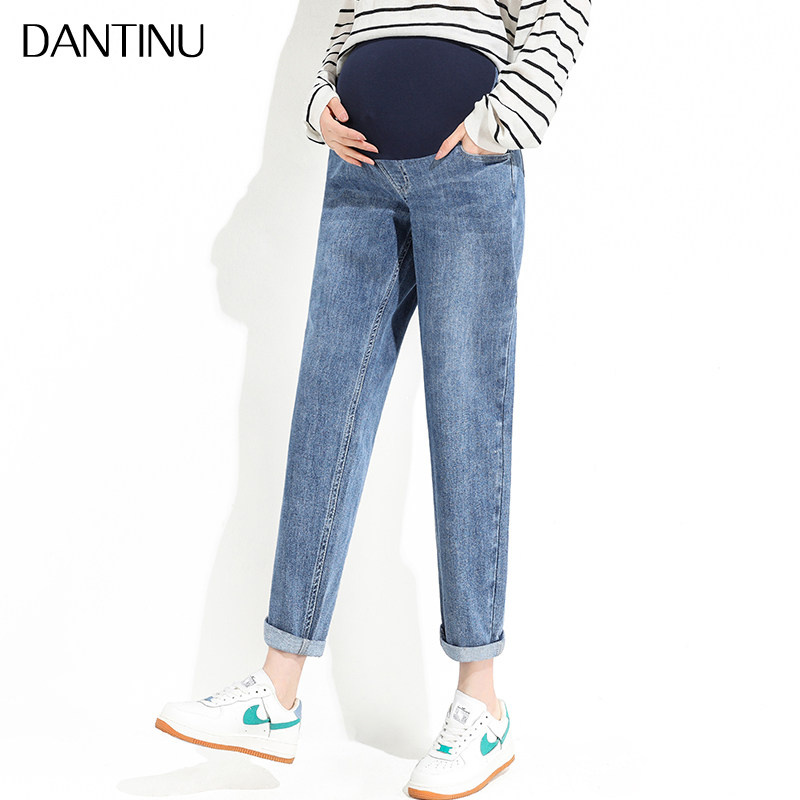 丹媞奴孕妇2023春秋新款外穿牛仔裤 丹媞奴孕妇直筒裤