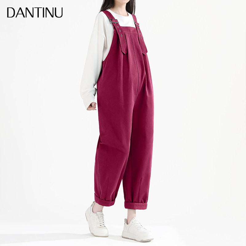 孕妇背带裤春秋款外穿洋气减龄套装两件套宽松大码小个子春季长裤,淘宝优惠券,粉丝福利购,淘宝优惠卷