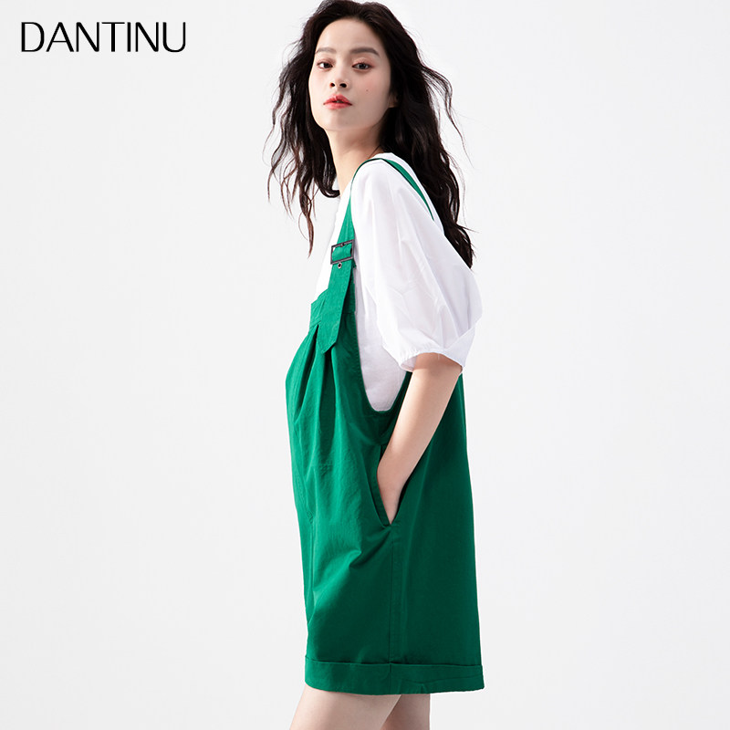 孕妇背带夏季外穿纯棉宽松韩版短裤 丹媞奴孕妇背带裤