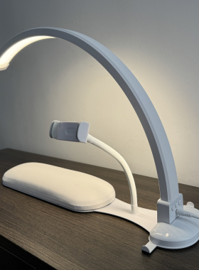 oakmoss官方36W专利款美甲桌面LED弧形护眼照明补光灯带支架手枕