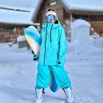 Snowy Pai Ski Suit Women 2023 New Waterproof Veneer Double Board Men American Warm National Tide Jacket Blouse