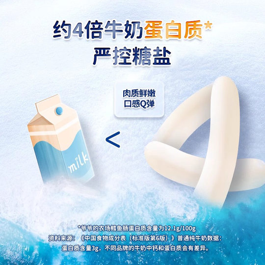 Grandpa’s Farm Salchicha de Bacalao Alta en Proteínas DHA Snacks Nutritivos para el Antojo Infantil 5 cajas