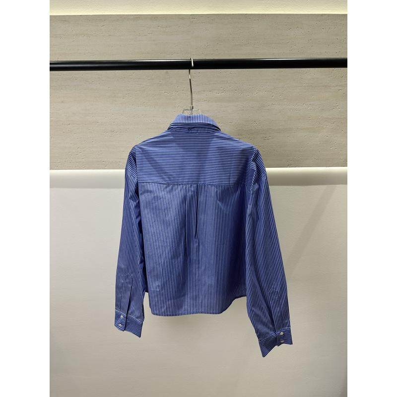 精致感清爽蓝白条纹烫钻假两件翻领衬衫,淘宝优惠券,粉丝福利购,淘宝优惠卷