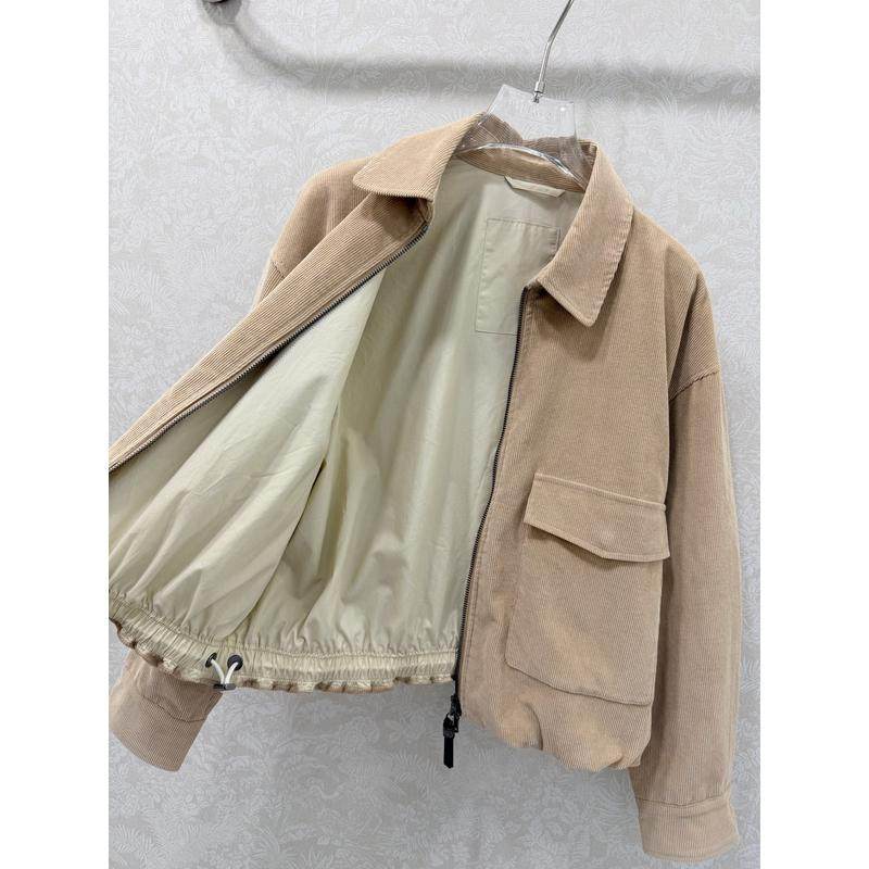 休闲通勤风拉链口袋百搭灯芯绒翻领夹克短外套,淘宝优惠券,粉丝福利购,淘宝优惠卷
