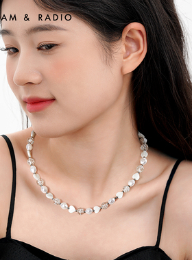 Dream＆Radio恋·心串珠项链女百搭爱心珍珠项链