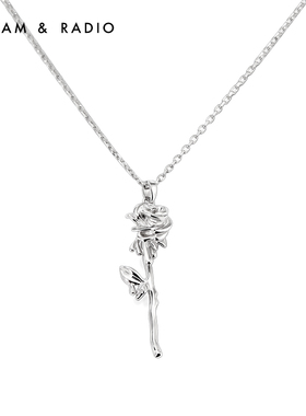 Dream＆Radio小王子的玫瑰金属吊坠项链女24新款爆款T恤卫衣配饰