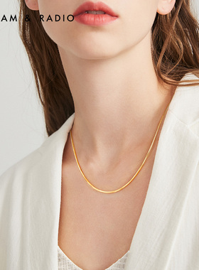 Dream＆Radio金属蛇骨链素链锁骨链项链女轻奢小众男女同款高级感