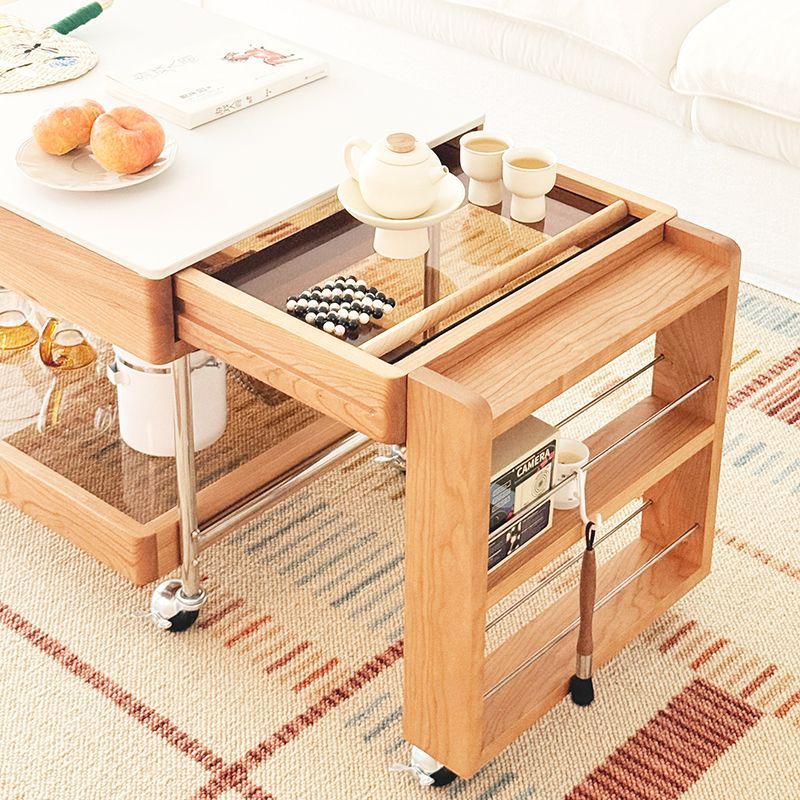 移动茶几 日式 沙发客厅 小推车 伸缩围炉 煮茶实木 家用茶桌 小 - 图3