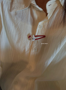 ONEGREEN 5.14NEW kt复古蝴蝶结组合红色bb夹 简约百搭刘海碎发夹