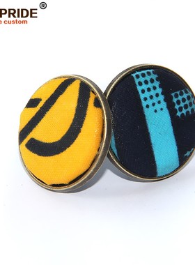 热销非洲民族印花蜡染夸张纽扣