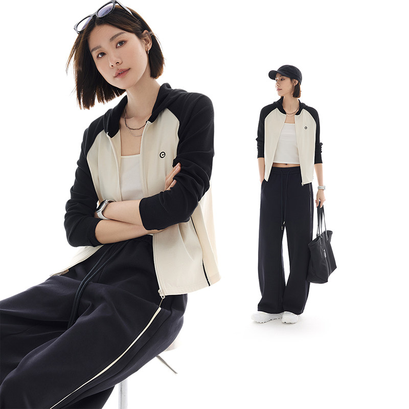 云上生活【肌底感外套】撞色解构分割设计感短外套2025春秋上衣女,淘宝优惠券,粉丝福利购,淘宝优惠卷