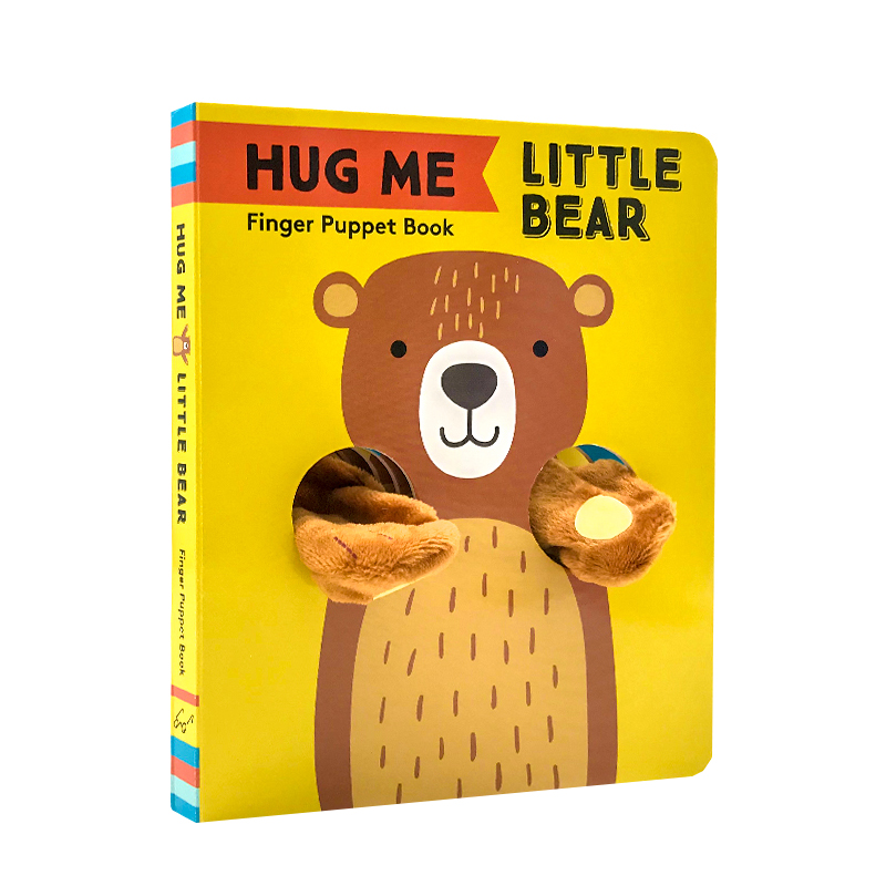 进口英文原版正版 抱抱我 小熊手指偶书 Hug Me Little Bear: Finger Puppet Book 父爱母爱 幼儿英语启蒙玩具书 撕不烂纸板书