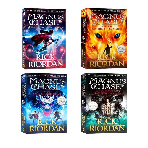 Magnus Chase4册波西杰克逊之北欧神话系列马格纳斯与仙宫之神英文原版The Sword of Summer/Hammer of Thor/Ship of the Dead-图0