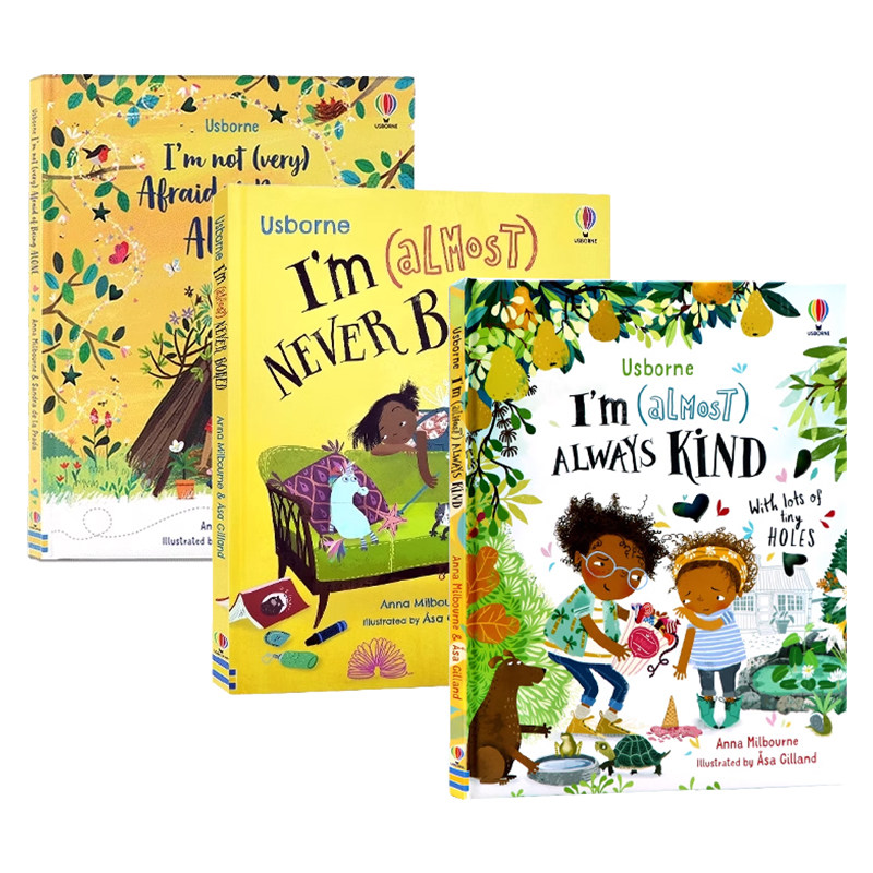 Usborne情商情感克服恐惧三册 独处 善良 无聊 英文原版绘本 Alone Kind dark 幼儿情商情绪培养故事书让孩子克服恐惧亲子教育精装