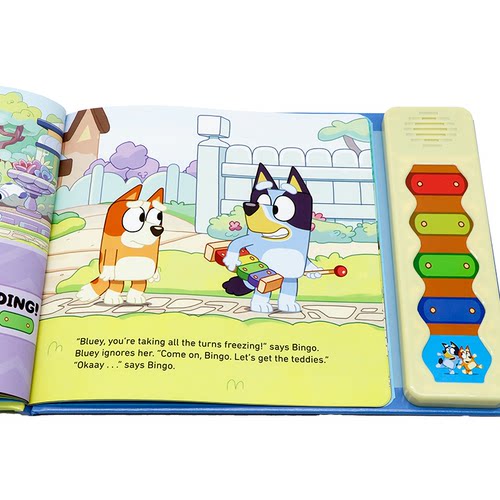 布鲁伊绘本 bluey 小蓝狗 魔法木琴发声书 英文原版 Magic Xylophone Sound Book 亲子共读图画书发声书 儿童卡通动画故事绘本 - 图2
