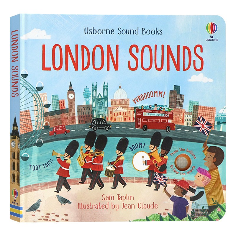 Usborne 伦敦按键发声书 London Sounds book 英文原版绘本 儿童英文启蒙认知读物 亲子共读 睡前读物 纸板书 Sam Taplin