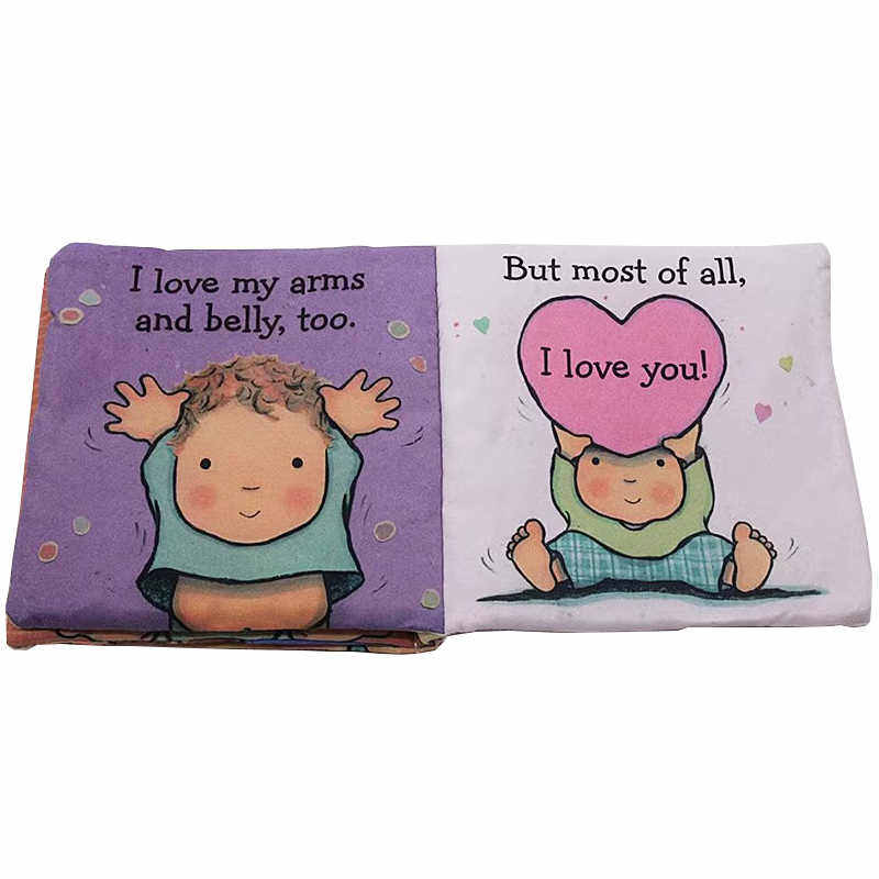 进口英文原版正版 I Love You Cloth Book 我爱你的晚安系列 作者 Caroline Jayne Church 睡前故事玩具书 幼儿趣味绘本玩具游戏书