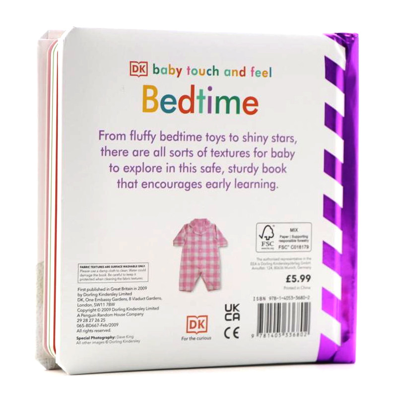 现货DK触摸书 睡觉时间 Baby Touch and Feel Bedtime 英文原版绘本 儿童低幼英语启蒙触摸纸板书撕不烂 0-3岁亲子共读早教益智,淘宝优惠券,粉丝福利购,淘宝优惠卷