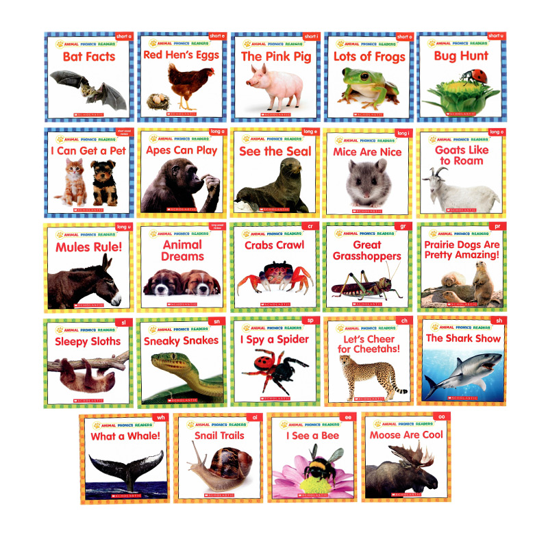 进口英文原版正版 学乐 动物语言家长阅读手册 Animal Phonics Readers Parent Pack 幼儿童启蒙认知早教图画书绘本宝宝游戏书 - 图0