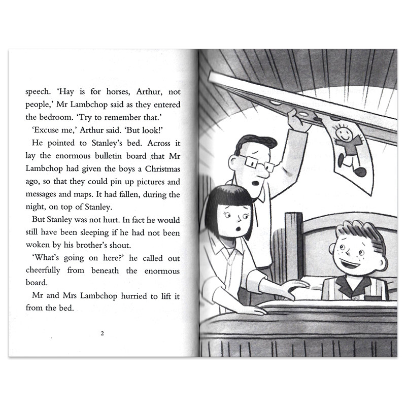纸片人扁平的斯坦利12册盒装收藏版 The Flat Stanley Collection 英文原版小说  奇幻冒险章节书 Jeff Brown 插图故事书 性格养成