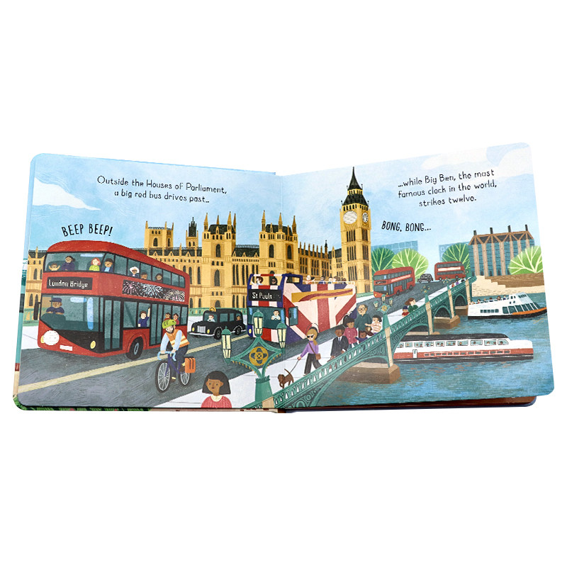 Usborne 伦敦按键发声书 London Sounds book 英文原版绘本 儿童英文启蒙认知读物 亲子共读 睡前读物 纸板书 Sam Taplin