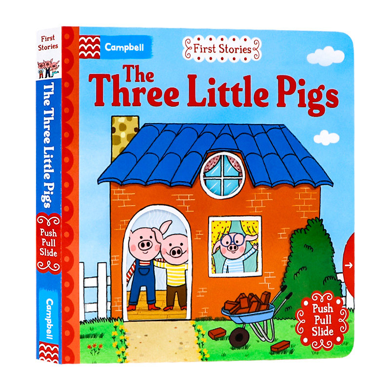进口英文原版正版 The Three Little Pigs三只小猪儿童启蒙故事绘本机关操作活动纸板玩具书亲子阅读First Stories Busy系列童话篇,淘宝优惠券,粉丝福利购,淘宝优惠卷