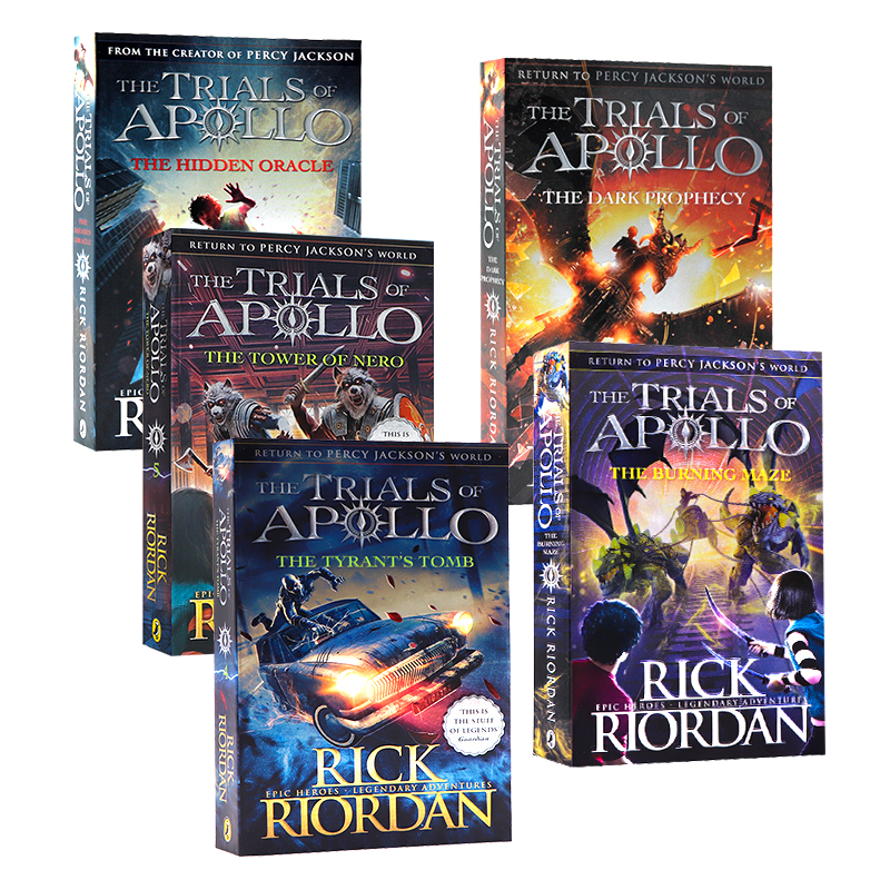 percy jackson 波西杰克逊英文 第五季 The Trials of Apollo阿波罗的审判5册The Hidden Oracle 英文原版小说 rick riordan - 图3