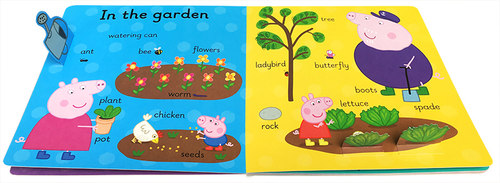 first100words翻翻书 Peppa Pig 小猪佩奇英文绘本 粉红猪小妹100个入门单词 英文原版绘本大开本纸板书儿童启蒙早教library 0-5岁 - 图2