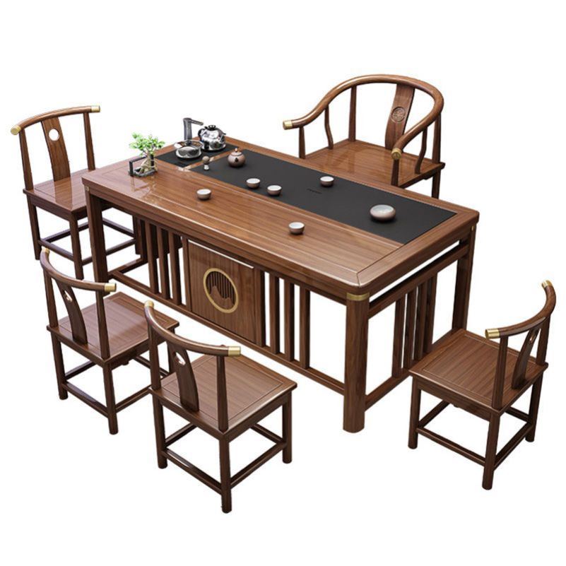 实木阳台茶桌椅组合新中式小户型茶台客厅家用功夫茶几泡茶小桌子 - 图2