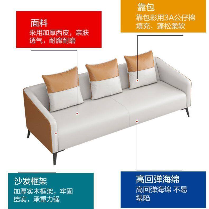 办公室沙发现代简约茶几出租屋接待室酒店办公沙发小沙发组合沙发_虎窝淘